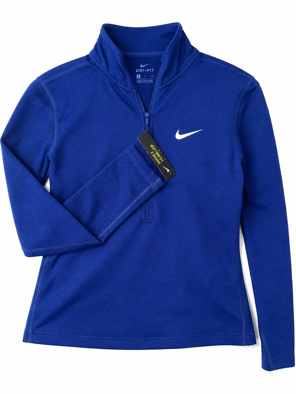 Nike Women's Dri-FIT Long Sleeve Half-Zip Top - Royal Blue